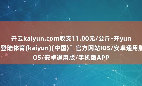 开云kaiyun.com收支11.00元/公斤-开yun体育官方网站登陆体育(kaiyun)(中国)❥官方网站IOS/安卓通用版/手机版APP